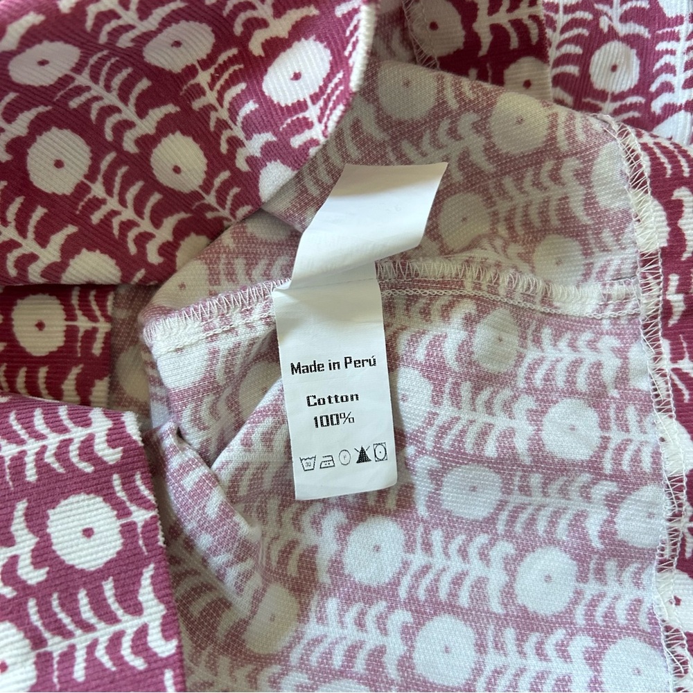 Elephantito Pink and White Short Sleeve Corduroy Floral Dress with Bow, Size 8 - Picture 7 of 7